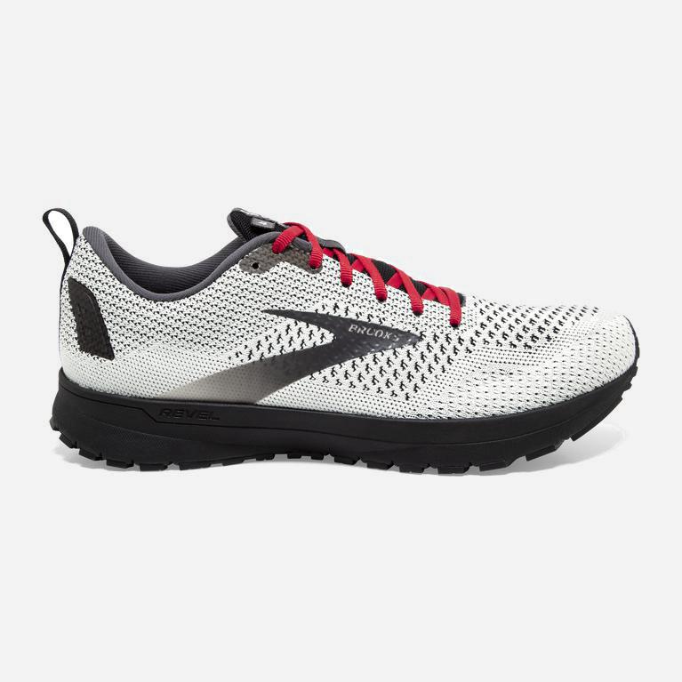 Brooks Revel 4 Israel - Men's Road Running Shoes - White/Black/Red (65802-JUDF)